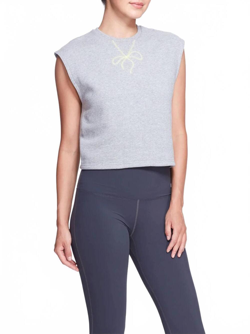 NEW MARCHESA ATHLEISURE sue top in grey